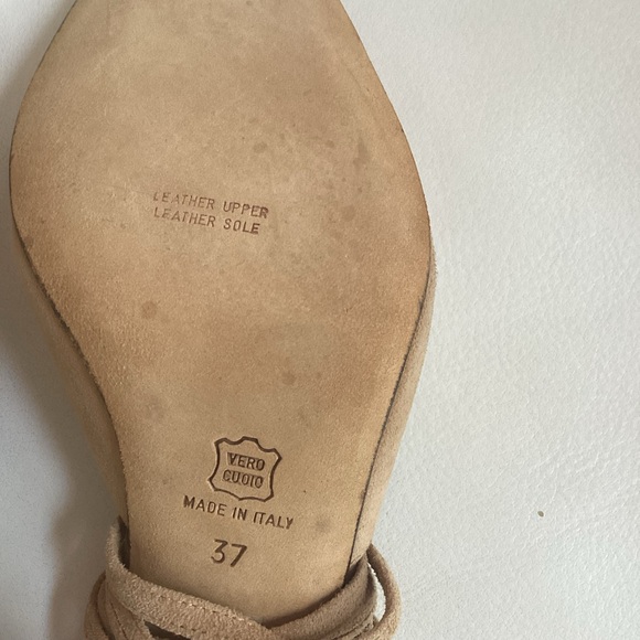 Manolo Blahnik Tan Suede Ankle Straps Heels SZ 6.5/36.5 - Picture 9 of 9